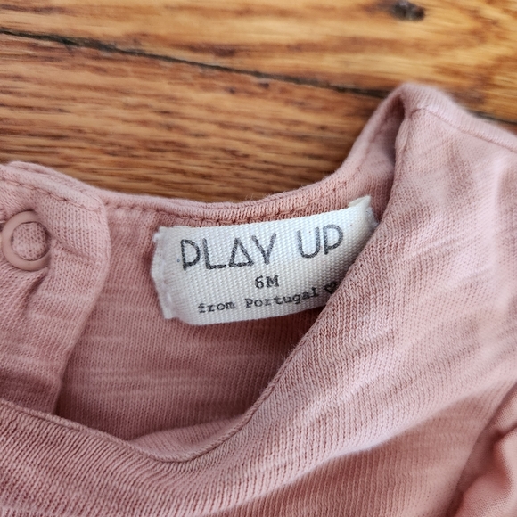 Play Up Swing Flutter Sleeve Eyelet Pink Top 6M Baby Girl - Picture 3 of 6